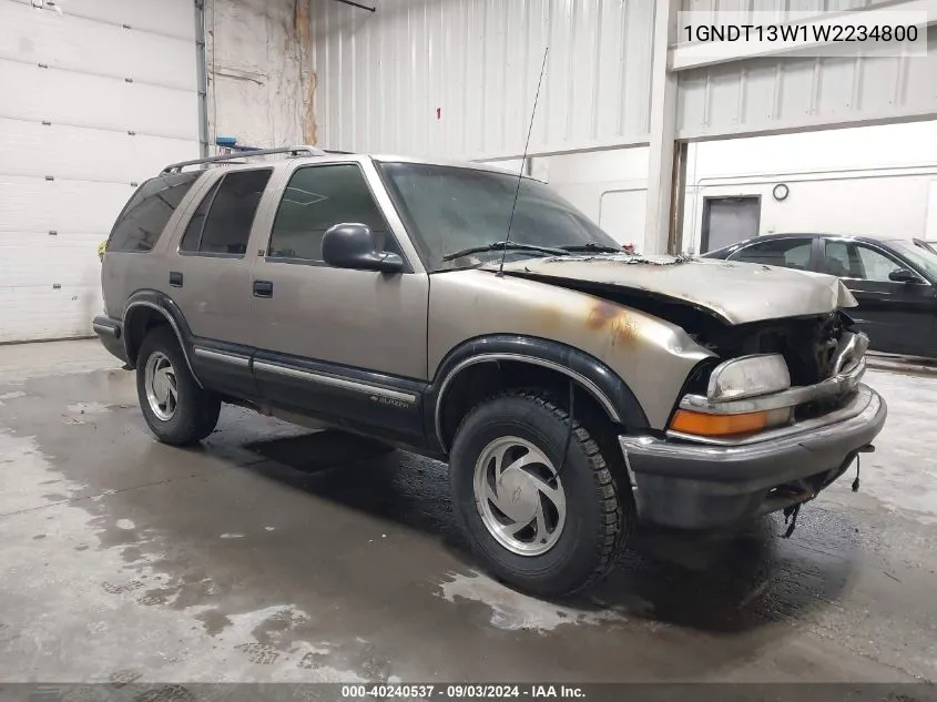 1998 Chevrolet Blazer Lt VIN: 1GNDT13W1W2234800 Lot: 40240537