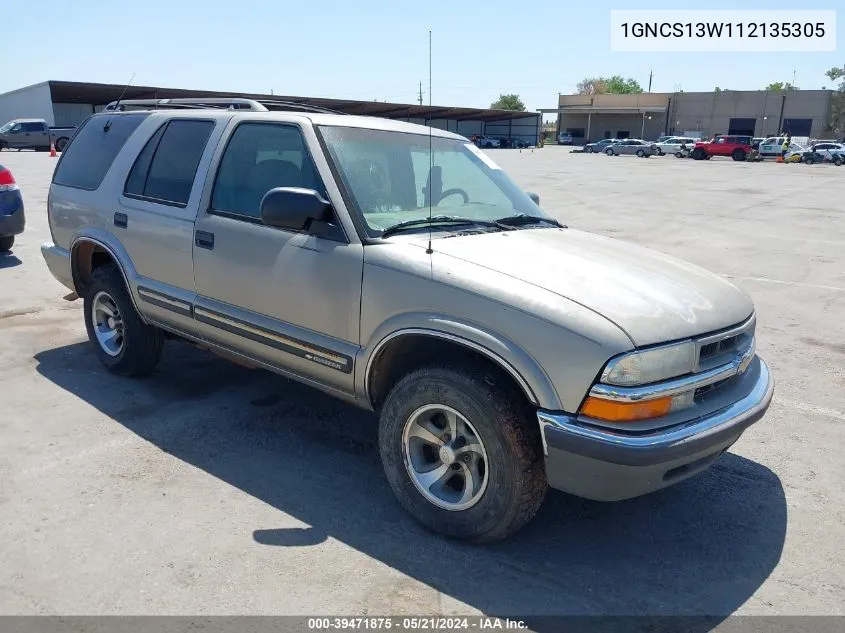 1GNCS13W112135305 2001 Chevrolet Blazer Lt