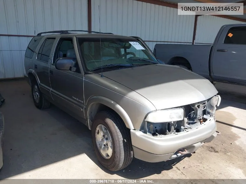 2001 Chevrolet Blazer Trailblazer VIN: 1GNDT13W412146557 Lot: 39676718