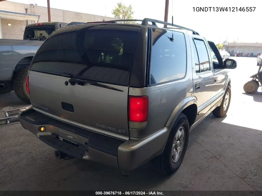 2001 Chevrolet Blazer Trailblazer VIN: 1GNDT13W412146557 Lot: 39676718