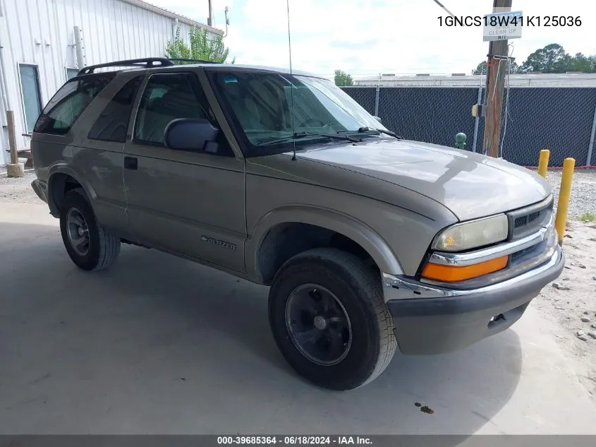 1GNCS18W41K125036 2001 Chevrolet Blazer Ls