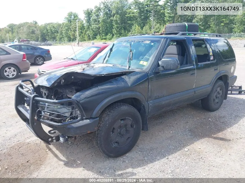 2003 Chevrolet Blazer Ls VIN: 1GNDT13XX3K164749 Lot: 40208591