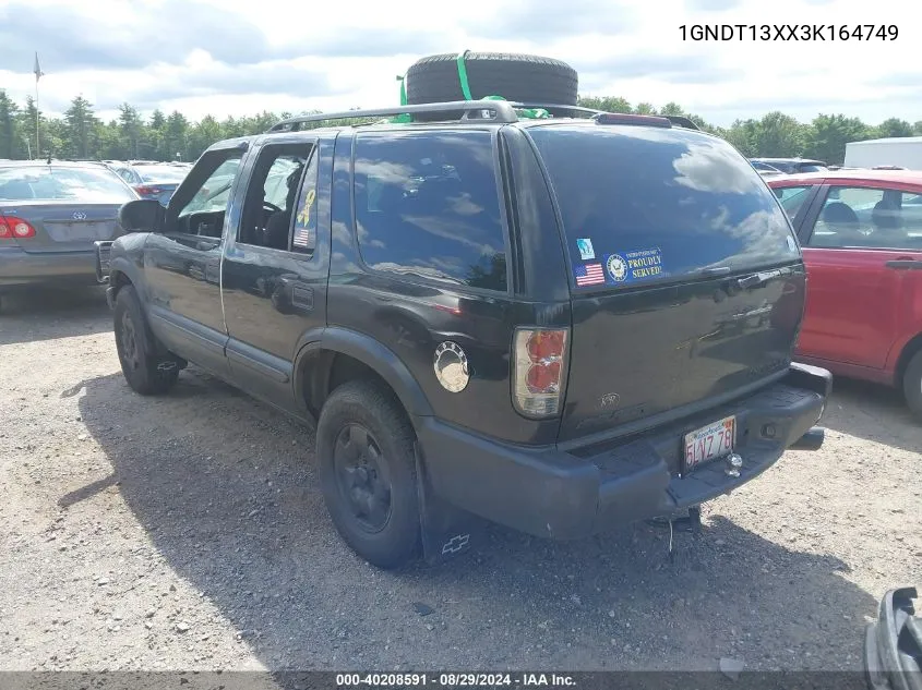 2003 Chevrolet Blazer Ls VIN: 1GNDT13XX3K164749 Lot: 40208591