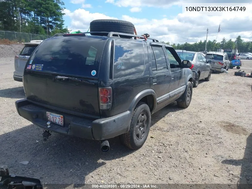 2003 Chevrolet Blazer Ls VIN: 1GNDT13XX3K164749 Lot: 40208591