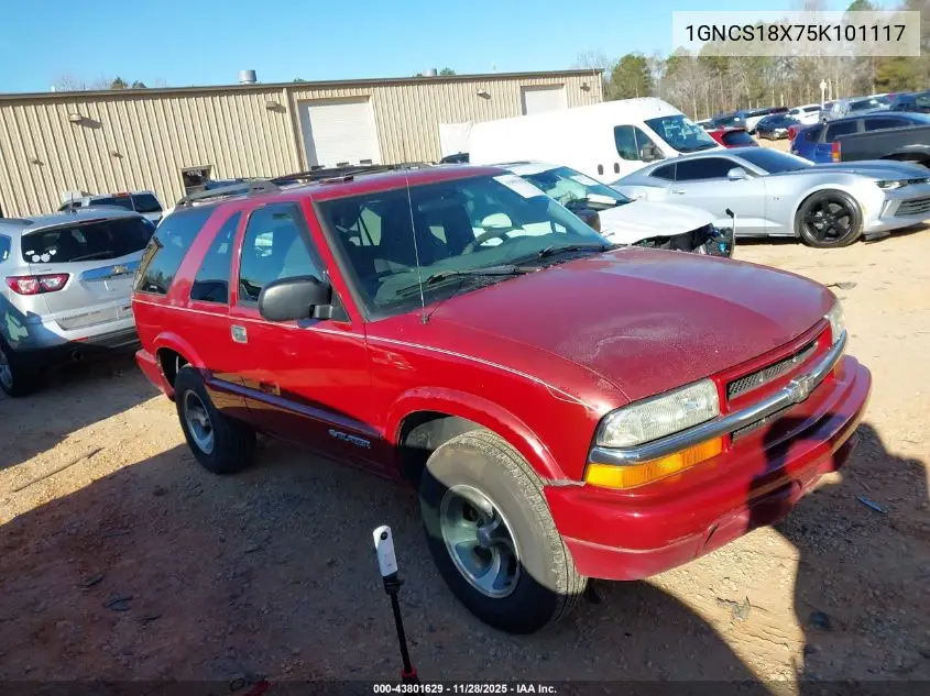 1GNCS18X75K101117 2005 Chevrolet Blazer Ls