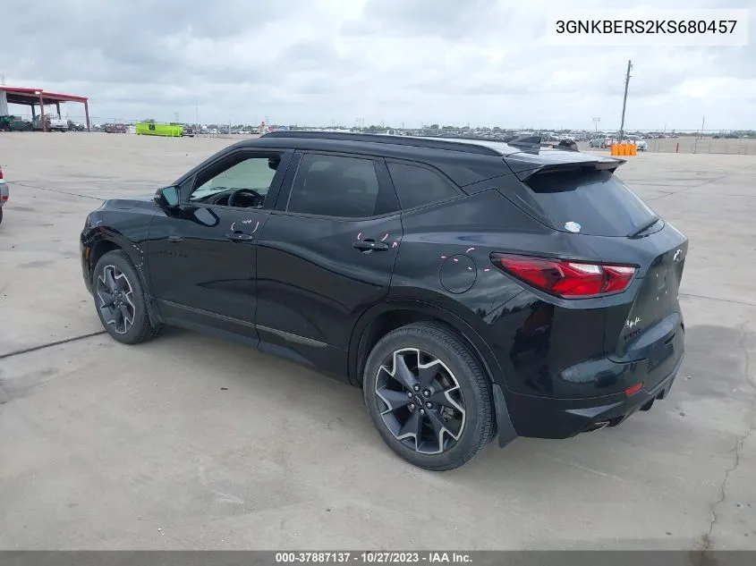 3GNKBERS2KS680457 2019 Chevrolet Blazer Rs