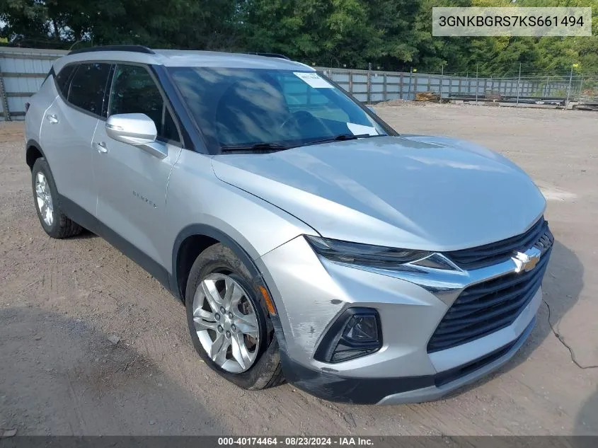 2019 Chevrolet Blazer VIN: 3GNKBGRS7KS661494 Lot: 40174464