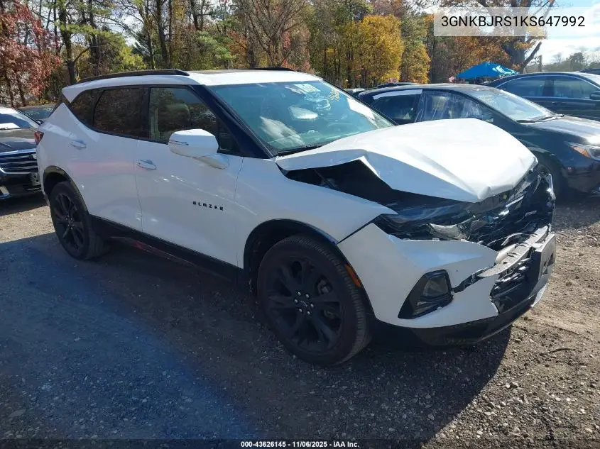3GNKBJRS1KS647992 2019 Chevrolet Blazer Rs
