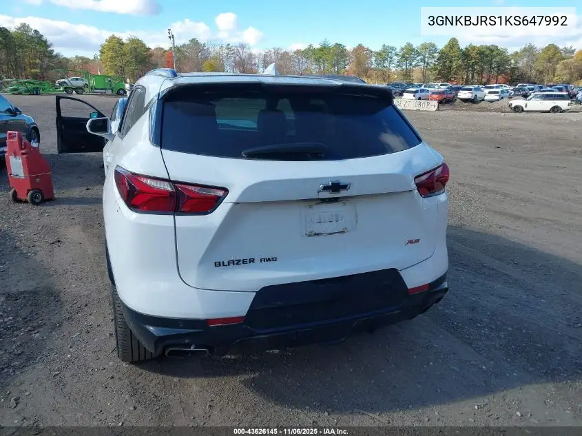3GNKBJRS1KS647992 2019 Chevrolet Blazer Rs