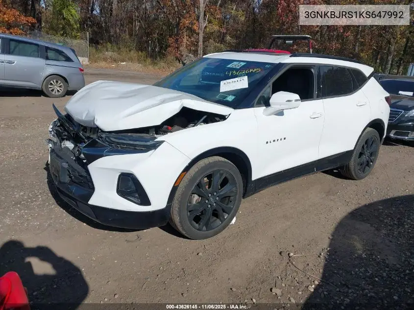 3GNKBJRS1KS647992 2019 Chevrolet Blazer Rs