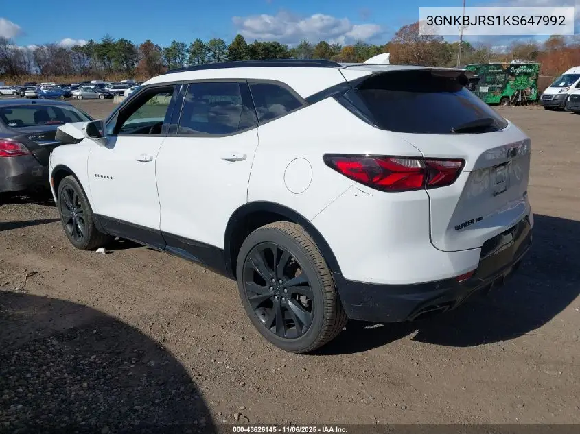 3GNKBJRS1KS647992 2019 Chevrolet Blazer Rs