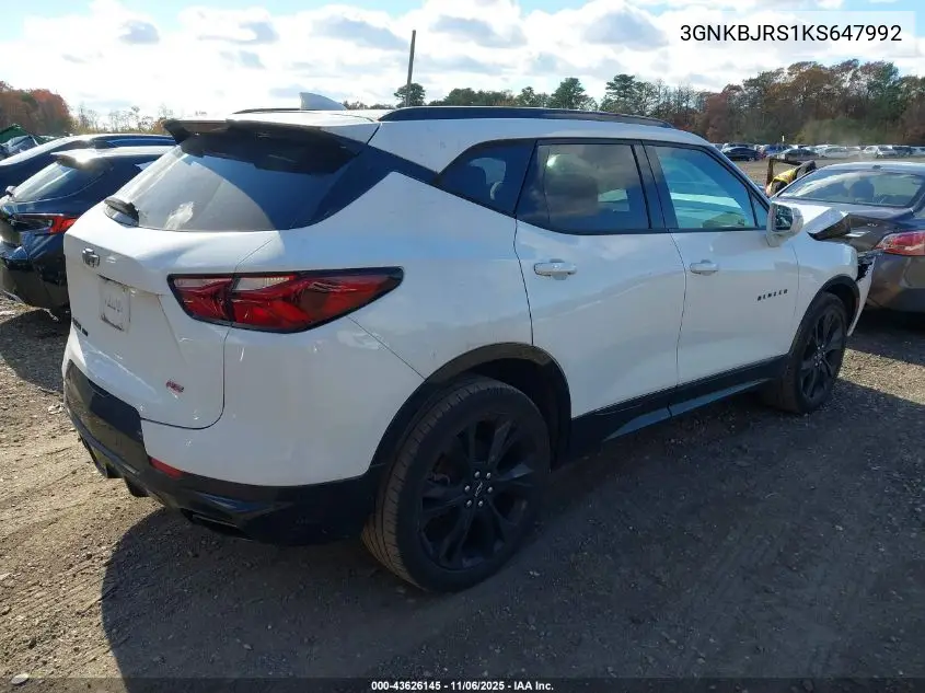 3GNKBJRS1KS647992 2019 Chevrolet Blazer Rs