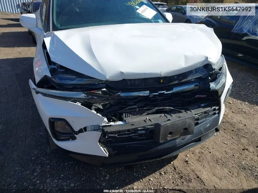 3GNKBJRS1KS647992 2019 Chevrolet Blazer Rs