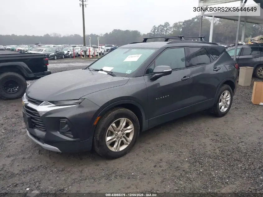 3GNKBGRS2KS644649 2019 Chevrolet Blazer