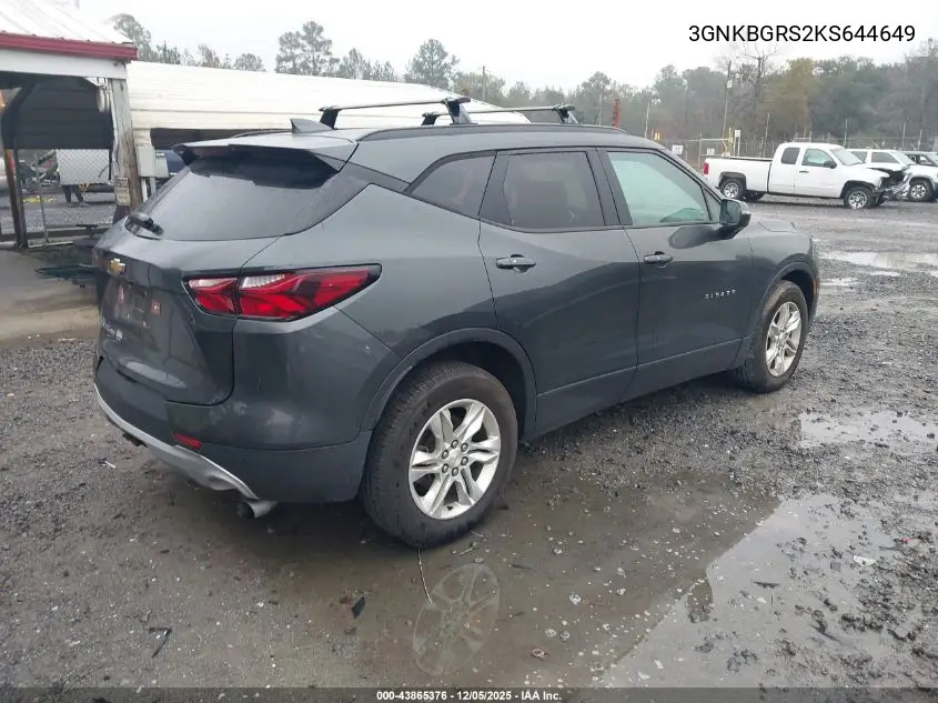 3GNKBGRS2KS644649 2019 Chevrolet Blazer