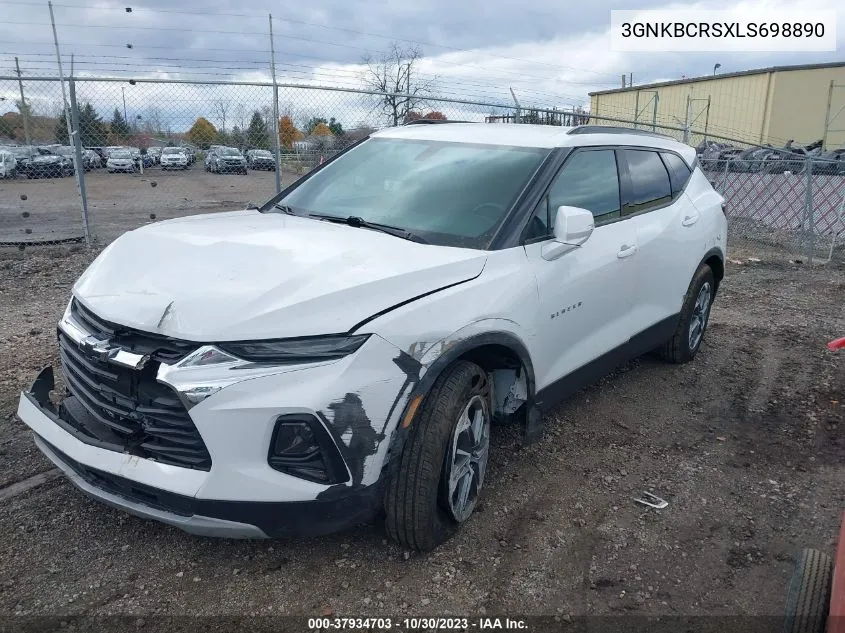 2020 Chevrolet Blazer Lt VIN: 3GNKBCRSXLS698890 Lot: 37934703