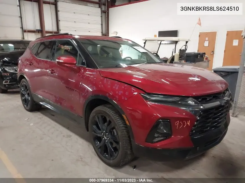 2020 Chevrolet Blazer Rs VIN: 3GNKBKRS8LS624510 Lot: 37969334