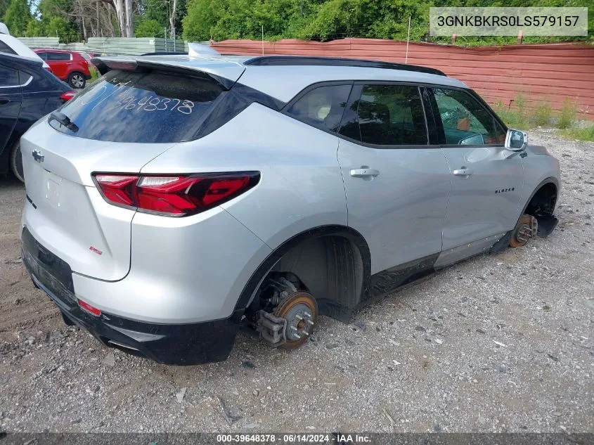 2020 Chevrolet Blazer Awd Rs VIN: 3GNKBKRS0LS579157 Lot: 39648378