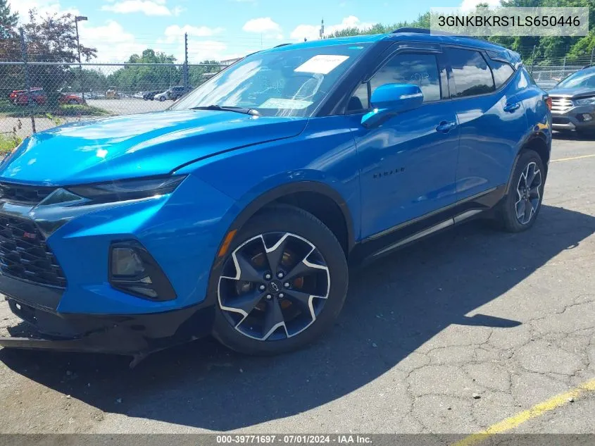 2020 Chevrolet Blazer Awd Rs VIN: 3GNKBKRS1LS650446 Lot: 39771697