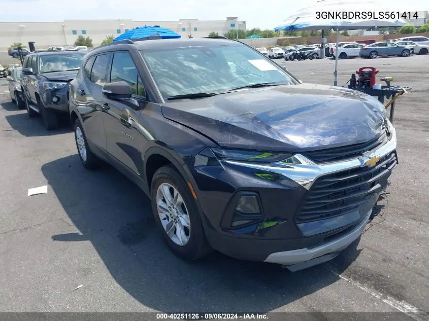 2020 Chevrolet Blazer Fwd 3Lt VIN: 3GNKBDRS9LS561414 Lot: 40251126