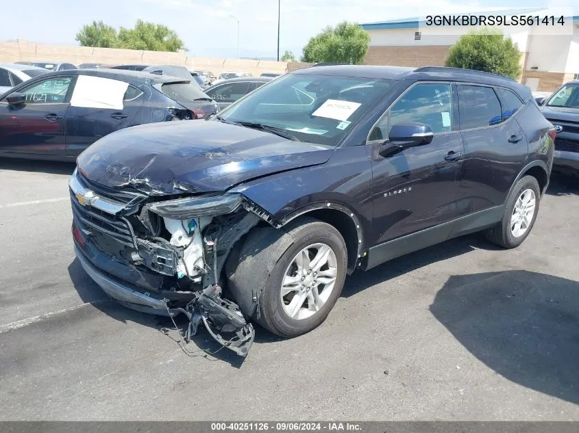 2020 Chevrolet Blazer Fwd 3Lt VIN: 3GNKBDRS9LS561414 Lot: 40251126