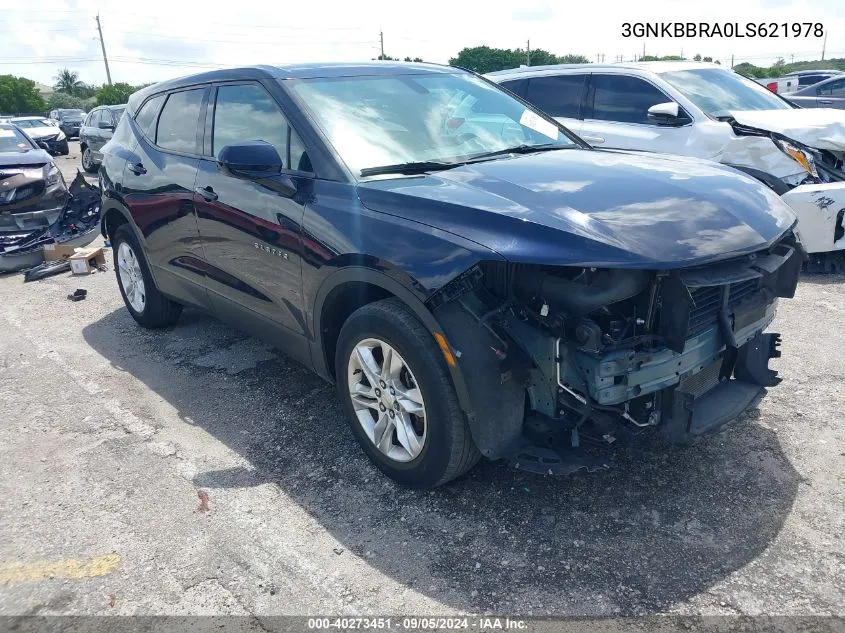 2020 Chevrolet Blazer 1Lt VIN: 3GNKBBRA0LS621978 Lot: 40273451