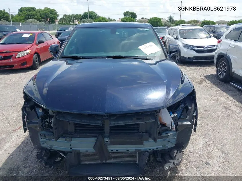 2020 Chevrolet Blazer 1Lt VIN: 3GNKBBRA0LS621978 Lot: 40273451