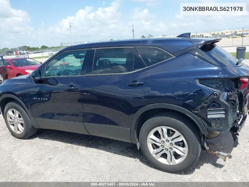 2020 Chevrolet Blazer 1Lt VIN: 3GNKBBRA0LS621978 Lot: 40273451