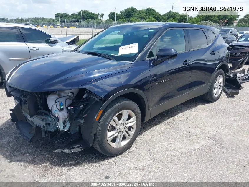 2020 Chevrolet Blazer 1Lt VIN: 3GNKBBRA0LS621978 Lot: 40273451