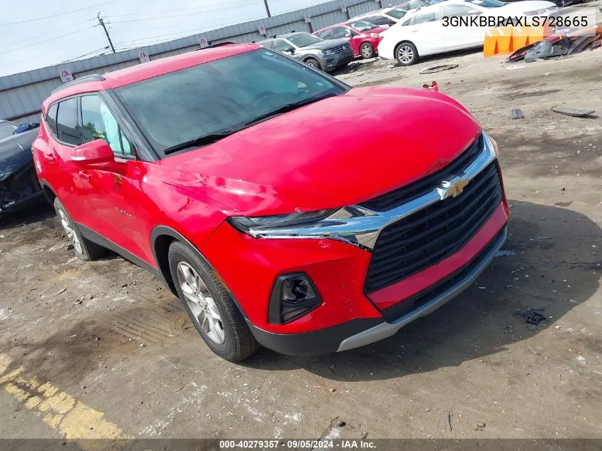 2020 Chevrolet Blazer Fwd 1Lt VIN: 3GNKBBRAXLS728665 Lot: 40279357