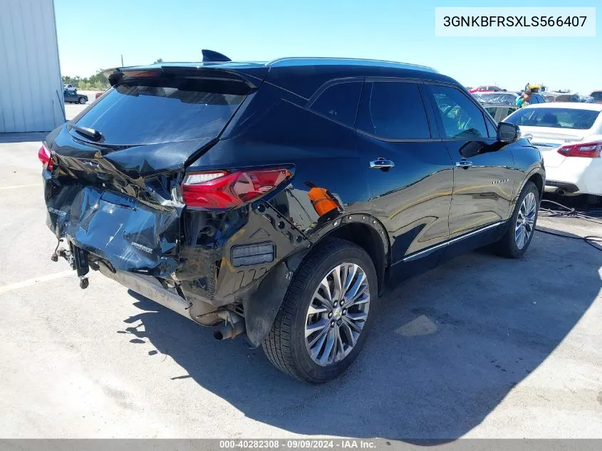 2020 Chevrolet Blazer Fwd Premier VIN: 3GNKBFRSXLS566407 Lot: 40282308