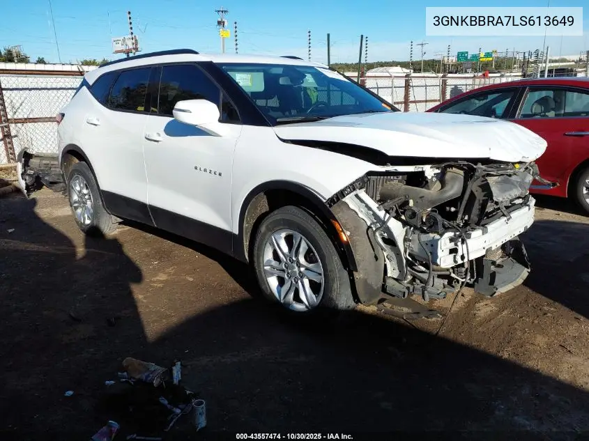 3GNKBBRA7LS613649 2020 Chevrolet Blazer Fwd 1Lt