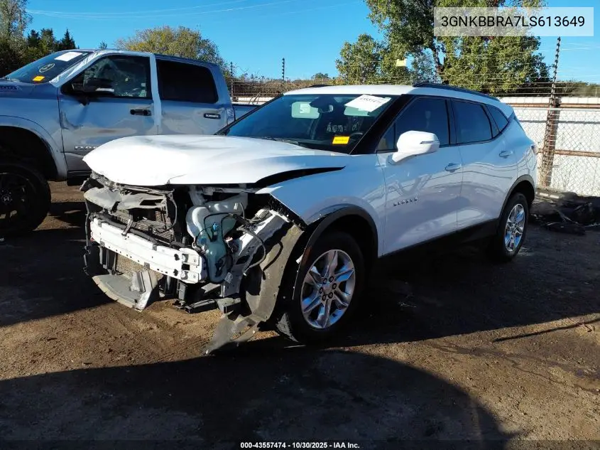 3GNKBBRA7LS613649 2020 Chevrolet Blazer Fwd 1Lt