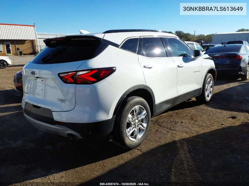 3GNKBBRA7LS613649 2020 Chevrolet Blazer Fwd 1Lt