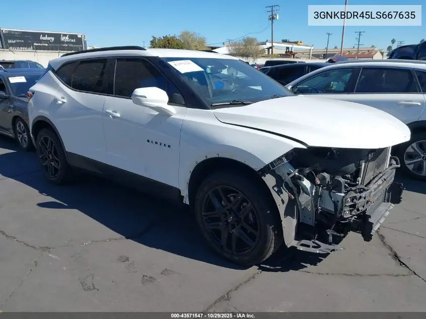3GNKBDR45LS667635 2020 Chevrolet Blazer Fwd 3Lt