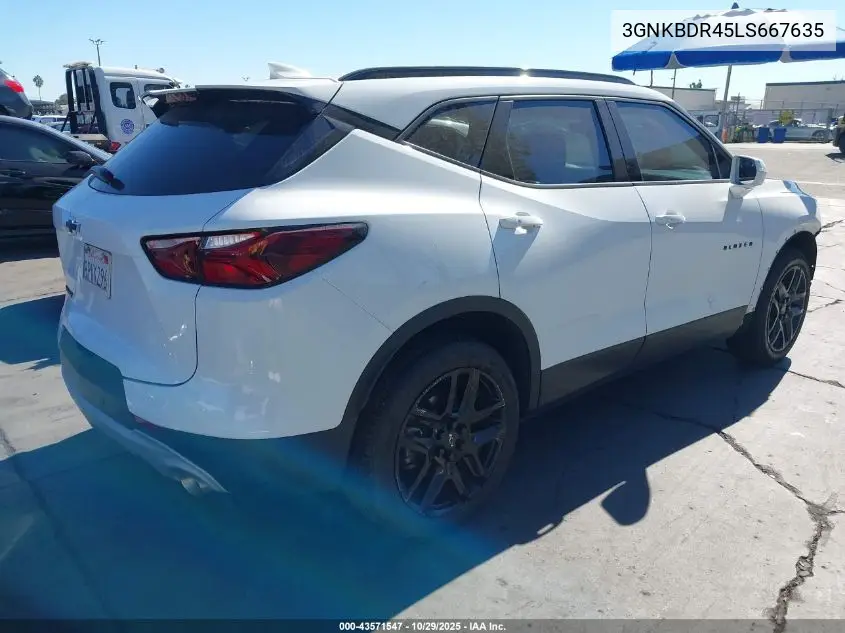 3GNKBDR45LS667635 2020 Chevrolet Blazer Fwd 3Lt