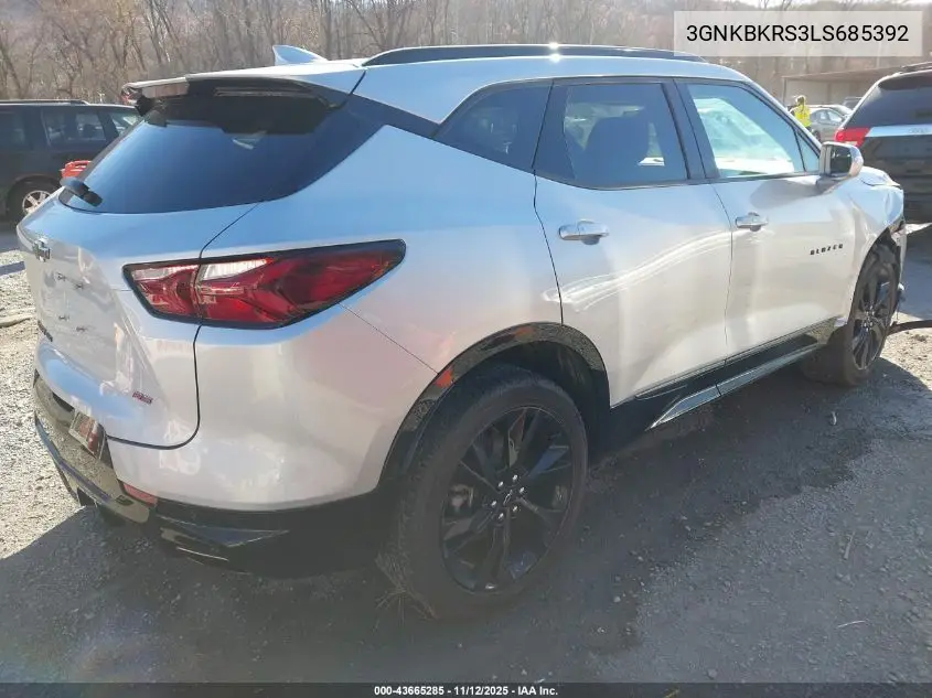 3GNKBKRS3LS685392 2020 Chevrolet Blazer Awd Rs