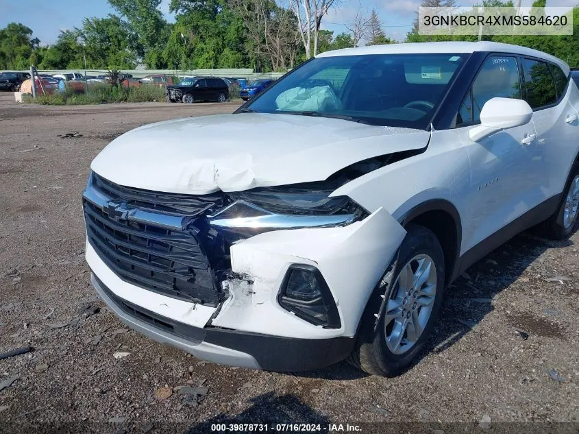 2021 Chevrolet Blazer Fwd 2Lt VIN: 3GNKBCR4XMS584620 Lot: 39878731