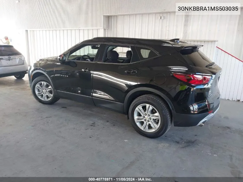 3GNKBBRA1MS503035 2021 Chevrolet Blazer Fwd 1Lt