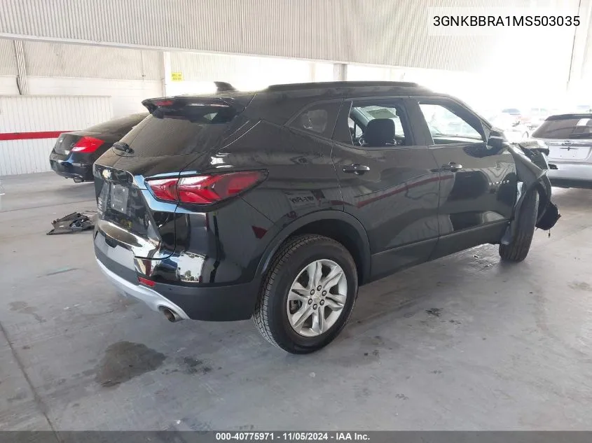 3GNKBBRA1MS503035 2021 Chevrolet Blazer Fwd 1Lt