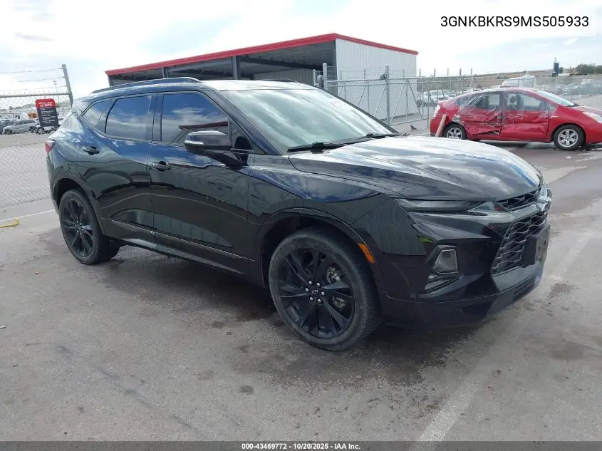 3GNKBKRS9MS505933 2021 Chevrolet Blazer Awd Rs