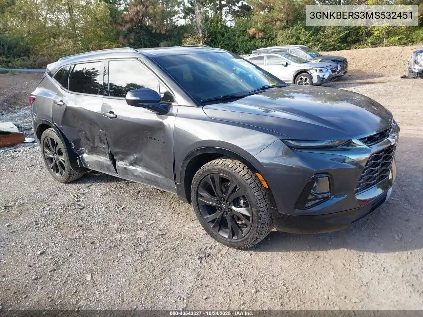 3GNKBERS3MS532451 2021 Chevrolet Blazer Fwd Rs