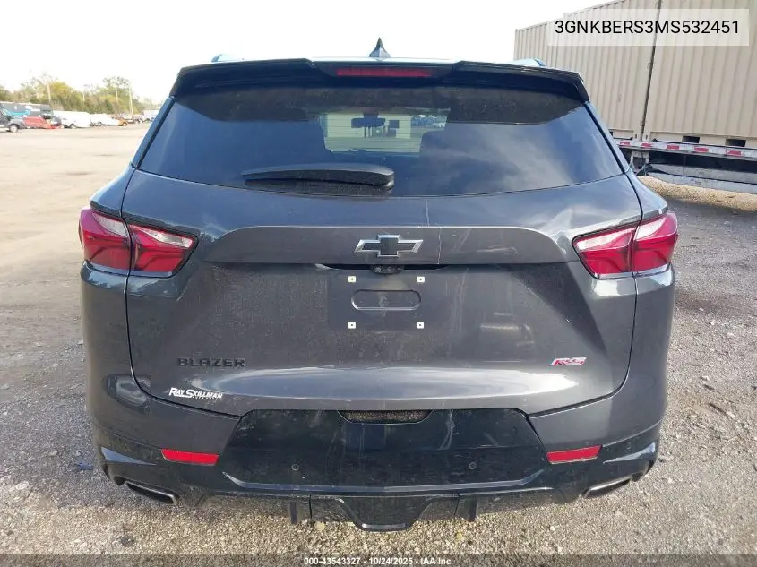 3GNKBERS3MS532451 2021 Chevrolet Blazer Fwd Rs