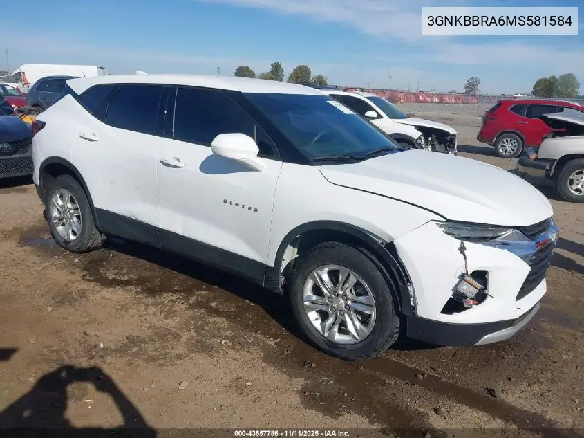 3GNKBBRA6MS581584 2021 Chevrolet Blazer Fwd 1Lt