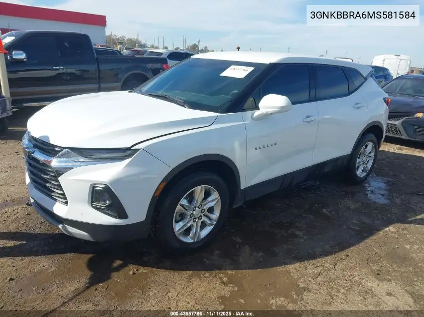3GNKBBRA6MS581584 2021 Chevrolet Blazer Fwd 1Lt