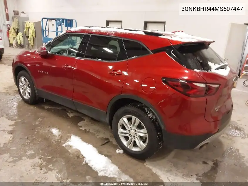3GNKBHR44MS507447 2021 Chevrolet Blazer Awd 2Lt