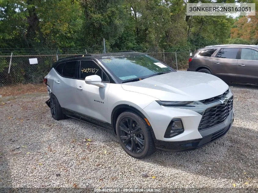 2022 Chevrolet Blazer Fwd Rs VIN: 3GNKBERS2NS163051 Lot: 40295857