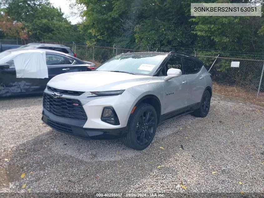 2022 Chevrolet Blazer Fwd Rs VIN: 3GNKBERS2NS163051 Lot: 40295857