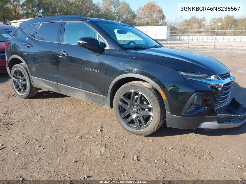 3GNKBCR46NS235567 2022 Chevrolet Blazer Fwd 2Lt