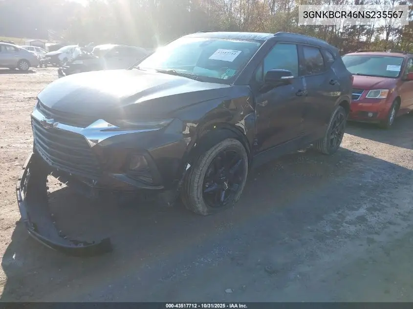 3GNKBCR46NS235567 2022 Chevrolet Blazer Fwd 2Lt